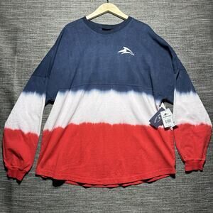 Spirit Jersey Sea World Shirt Adult XL Red White Blue USA LS Americana RARE